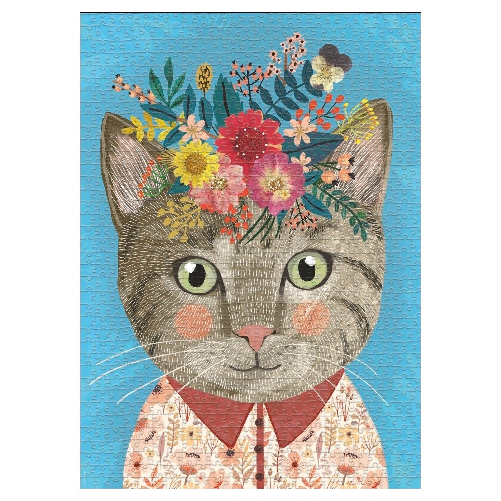 HEYE Art Floral Friends Pretty Feline, Pussel, 1000 bitar, Heye