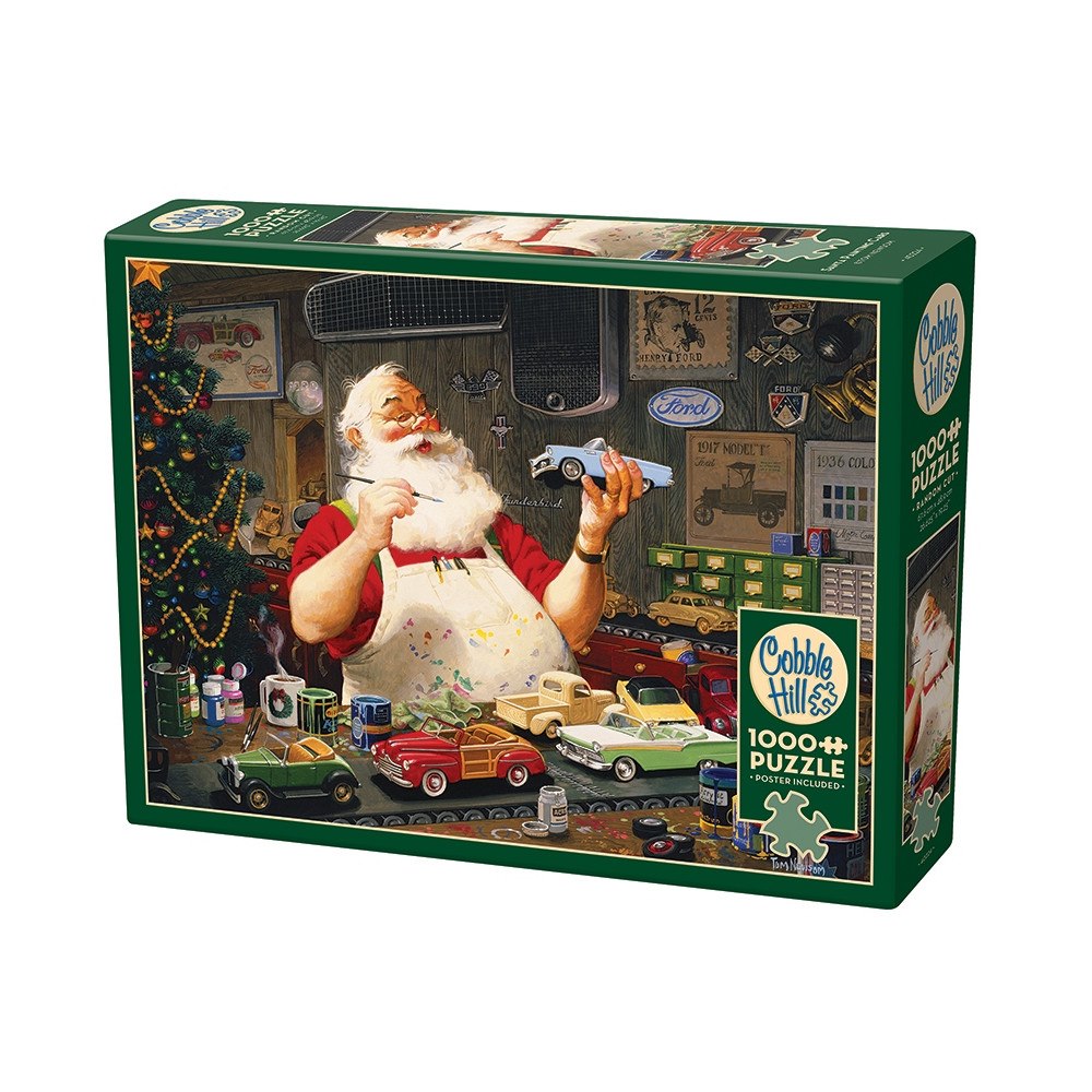 Cobble Hill Santa Painting Cars (1000 b)