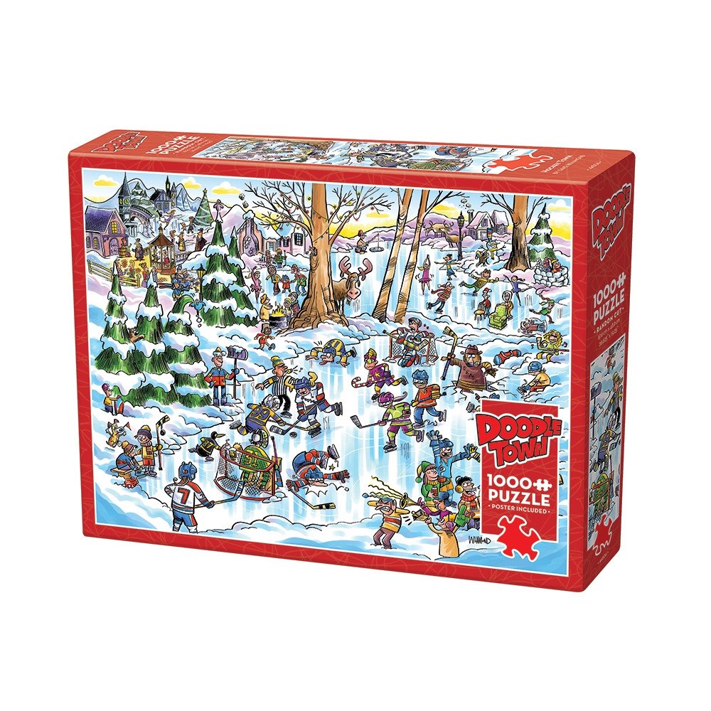 Cobble Hill DoodleTown: Hockey Town (1000 b)