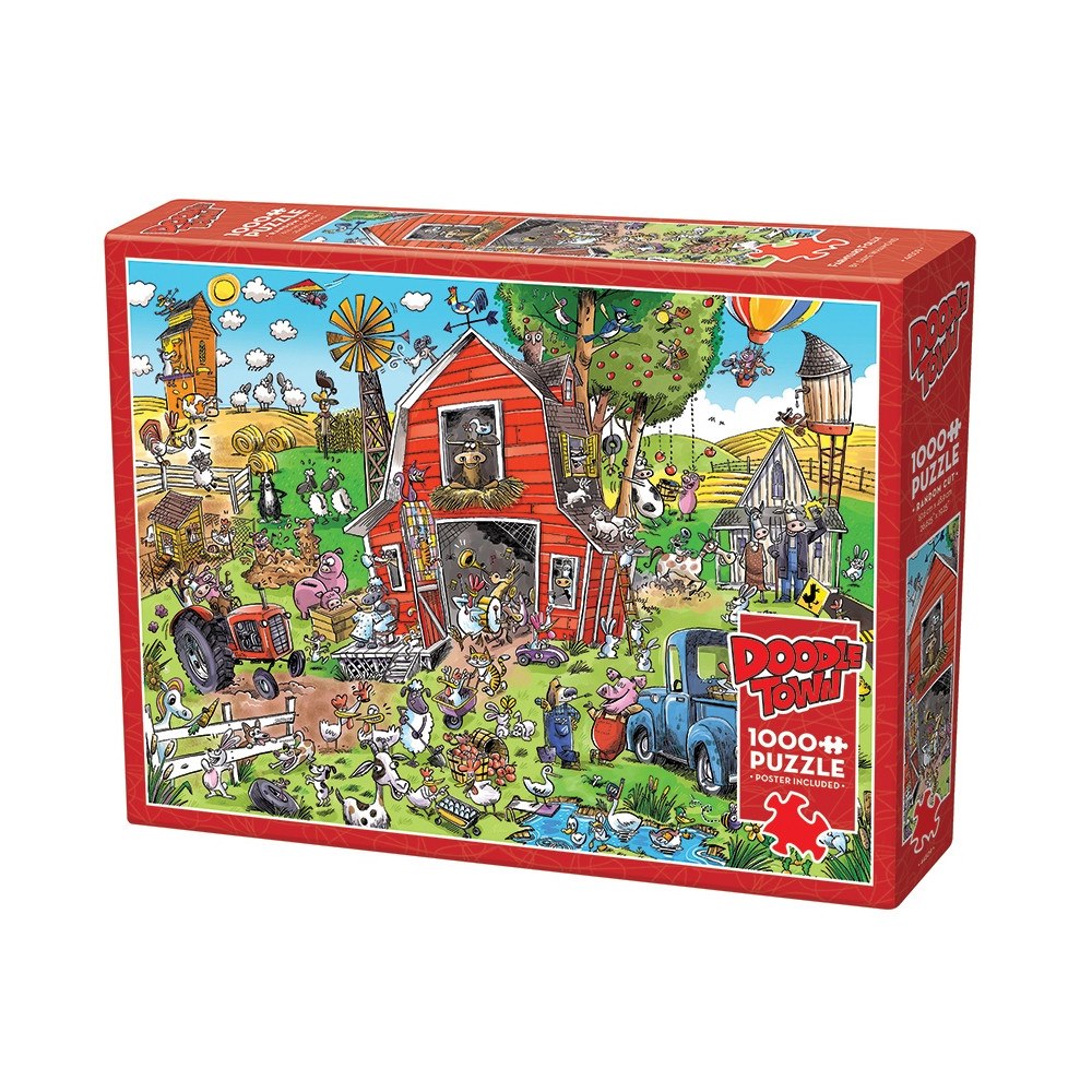 Cobble Hill DoodleTown: Farmyard Folly (1000 b)