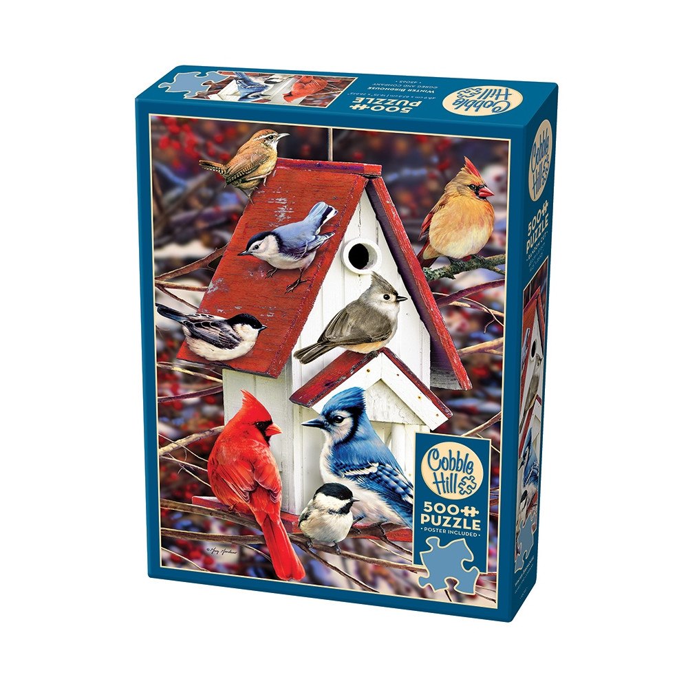 Cobble Hill Winter Birdhouse (500 b) Cobble & Hill