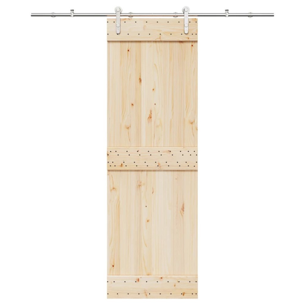 vidaXL Skjutdörrsbeslag 183 cm rostfritt stål silver