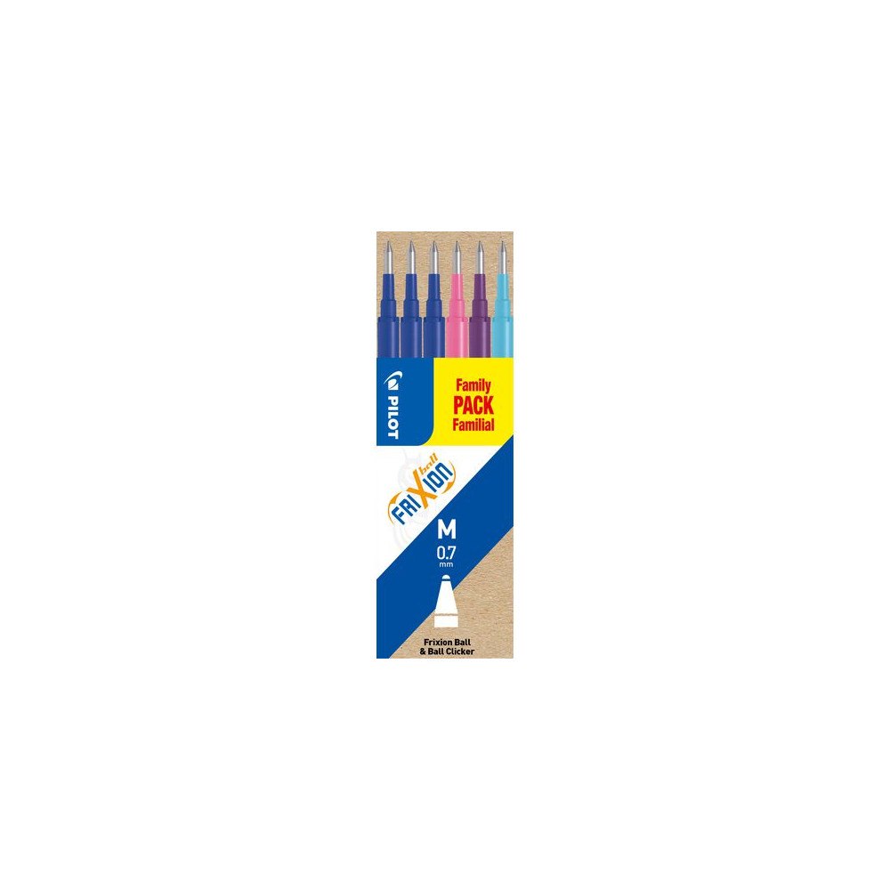PILOT Refill PILOT Frixion 0,7mm 4 färger 6/fp