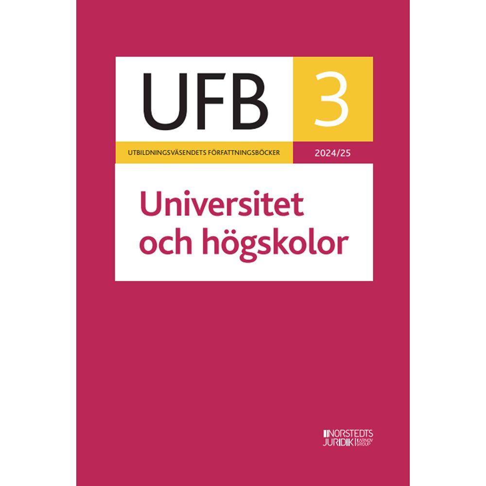 Norstedts Juridik UFB 3 Universitet och högskolor 2024/25 (häftad)