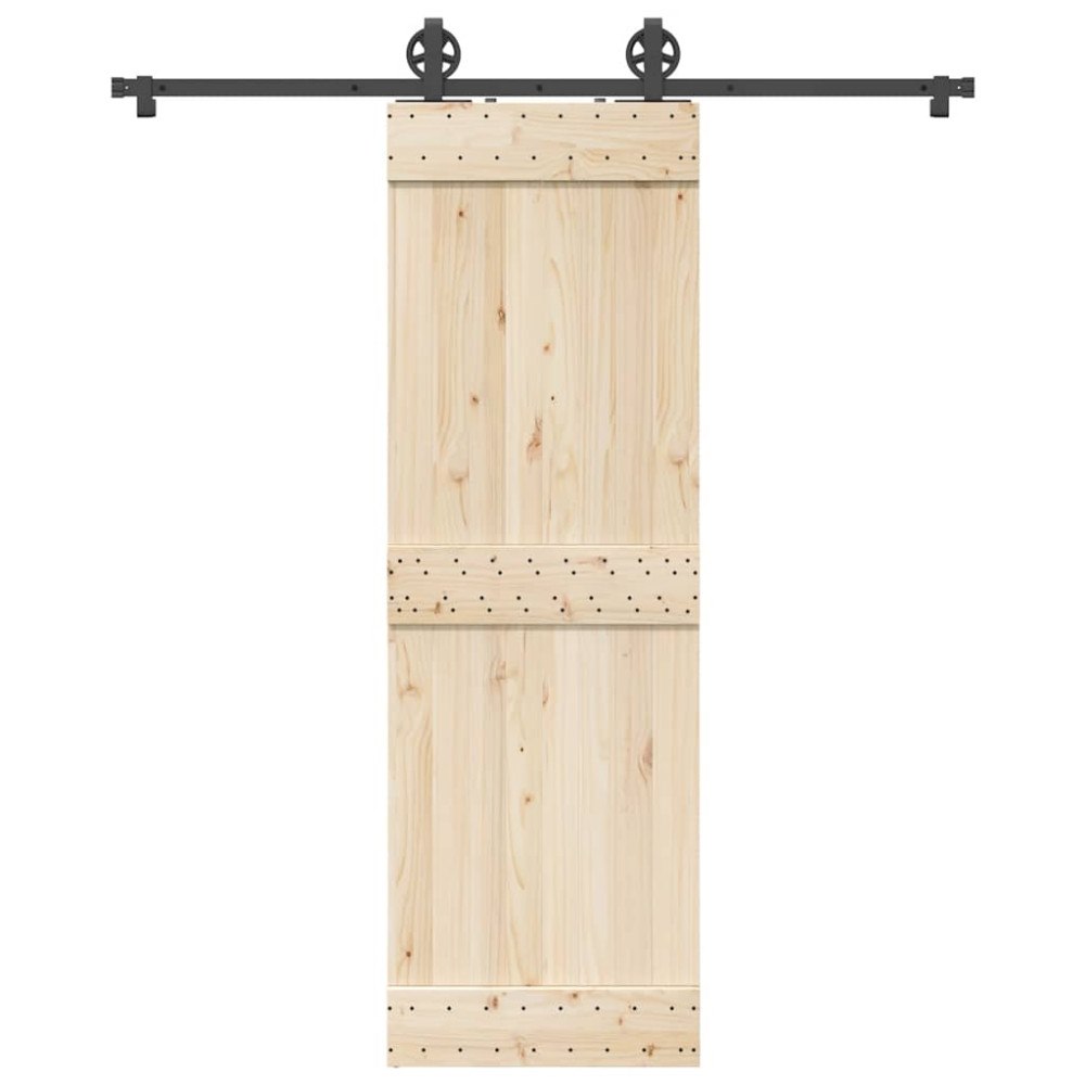 vidaXL Skjutdörrsbeslag 183 cm stål svart