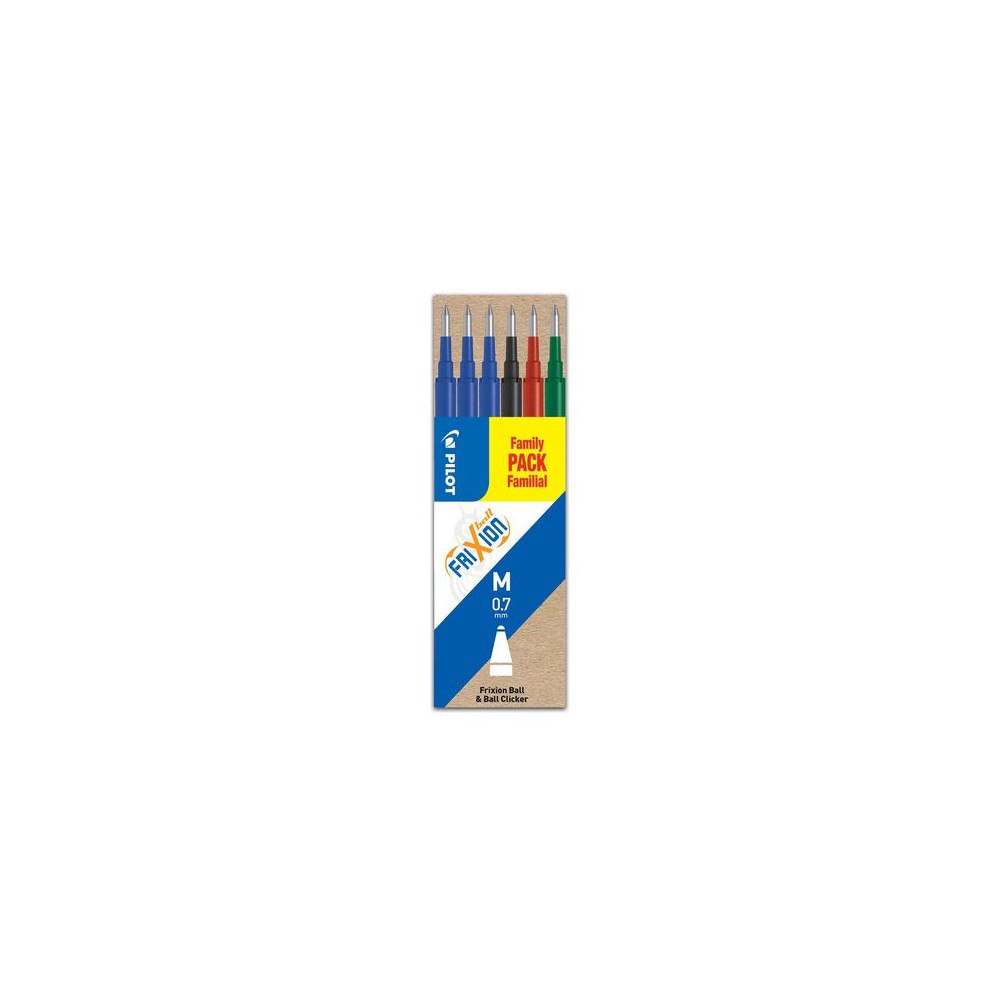 PILOT Refill PILOT Frixion 0,7mm 4 färger 6/fp