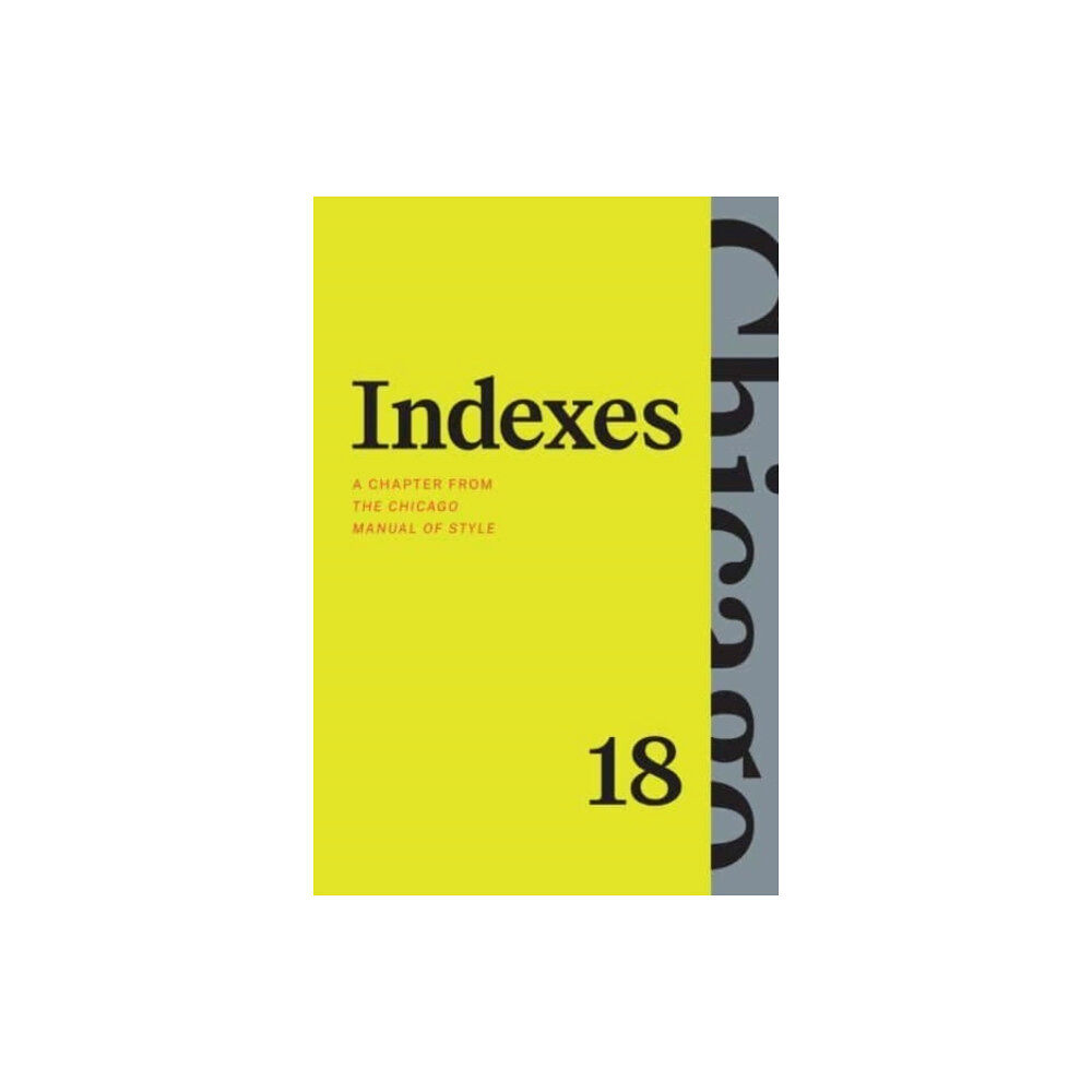 The university of chicago press Indexes (häftad, eng)