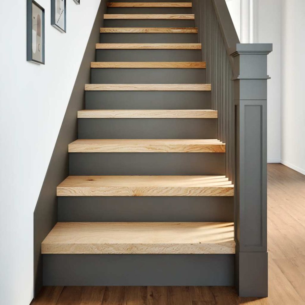 vidaXL Trappstegsmattor 20 pcs obehandlad 80x25x2 cm massiv ek