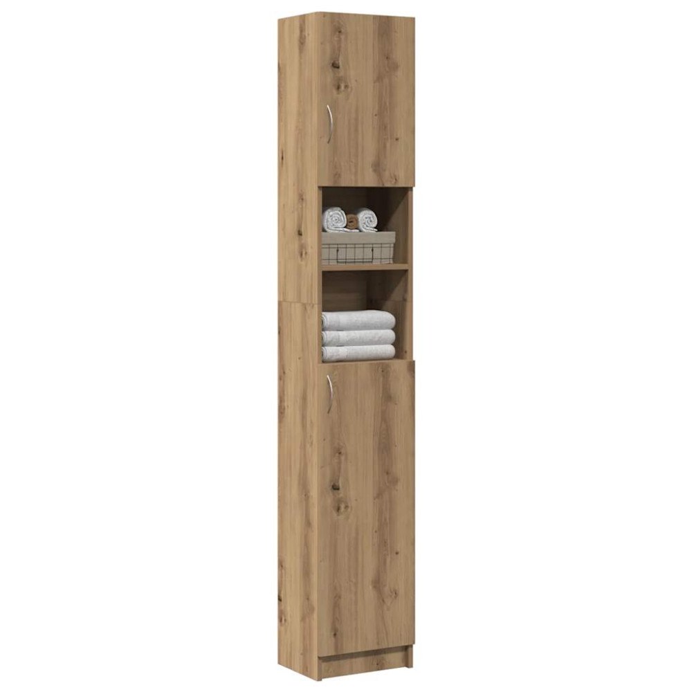 vidaXL Badrumsskåp ek 32x25,5x190 cm konstruerat trä