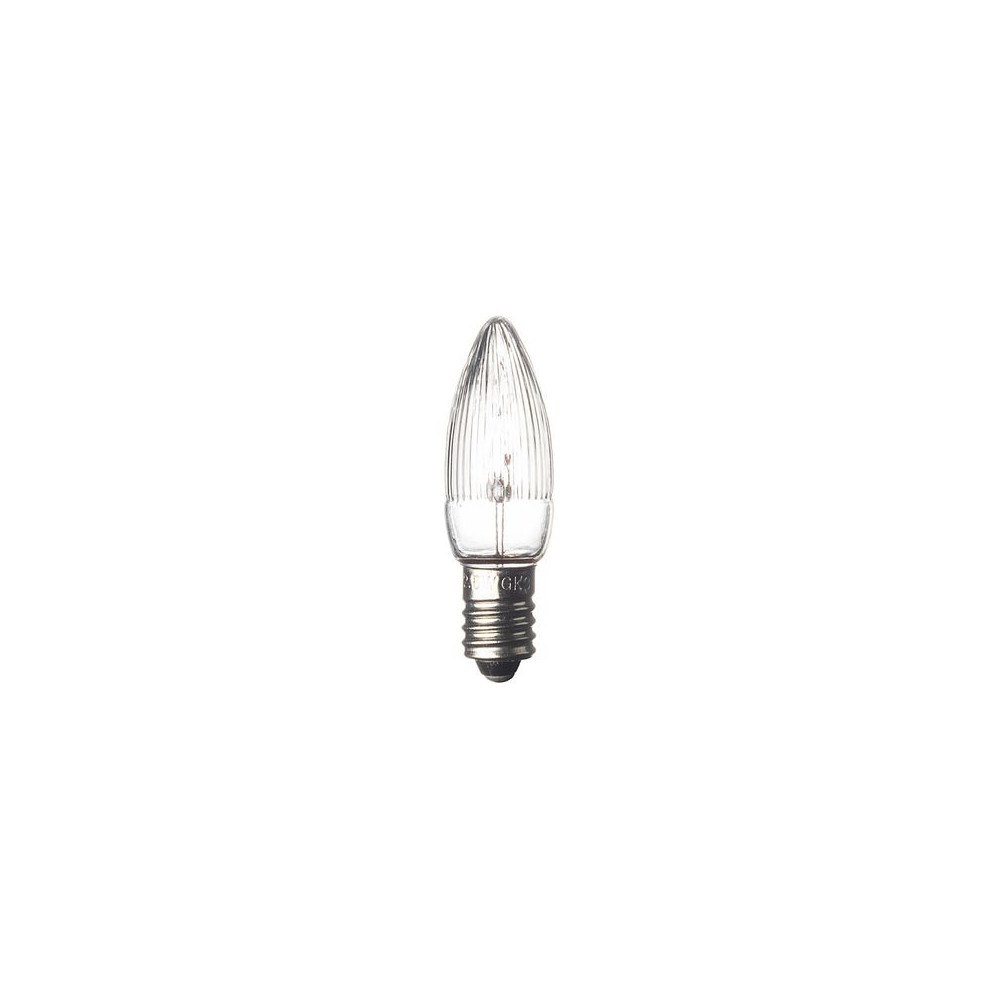 KONSTSMIDE Reservlampa E10 14V 3W klar 3-pack