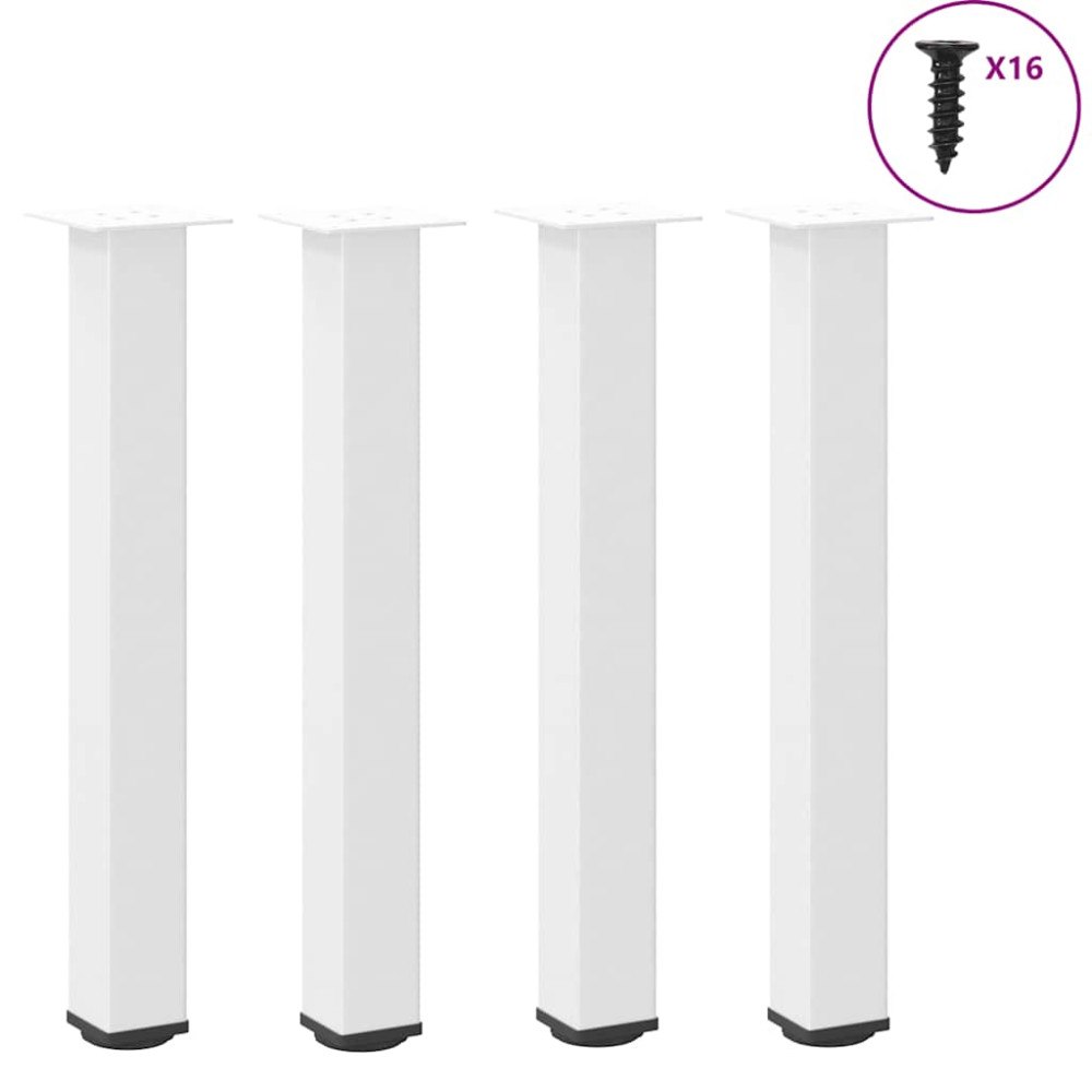 vidaXL Konsolbordsben 4 st vita 72-74 cm stål