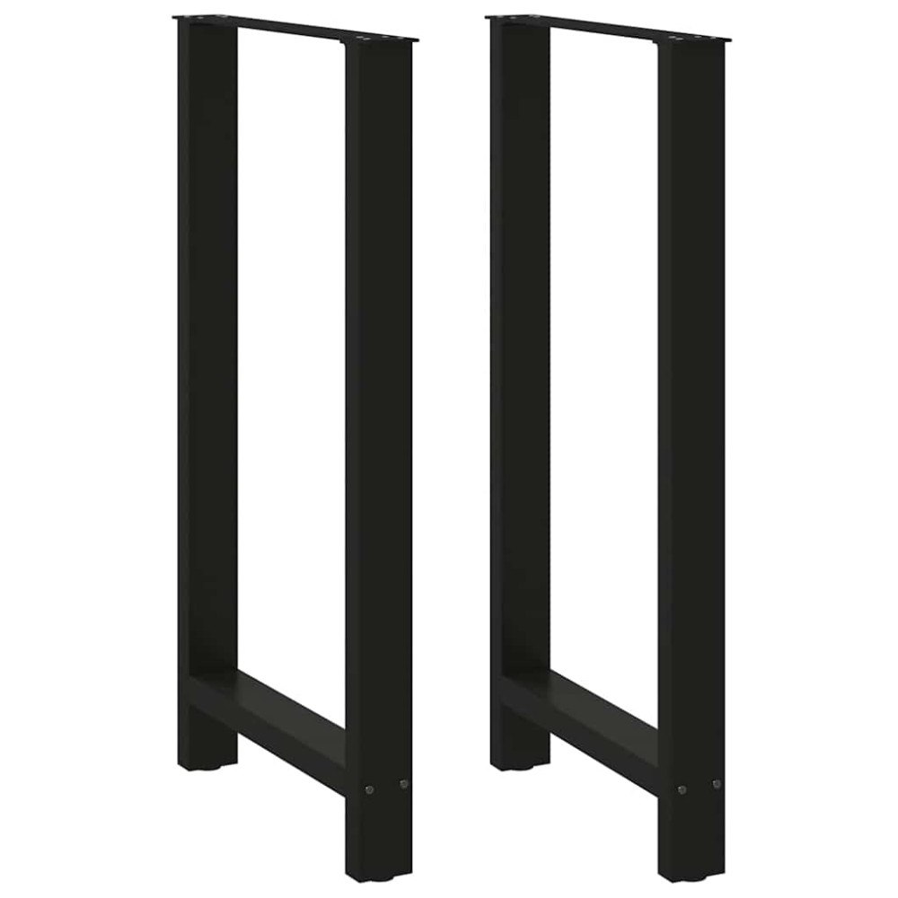 vidaXL Barbordsben svarta 2 st 60x(110-111) cm stål