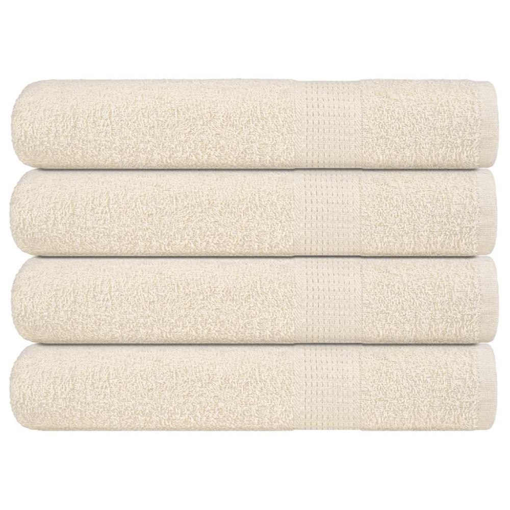 vidaXL Handdukar 4 st gräddvit 100x200 cm 360 gsm 100% bomull