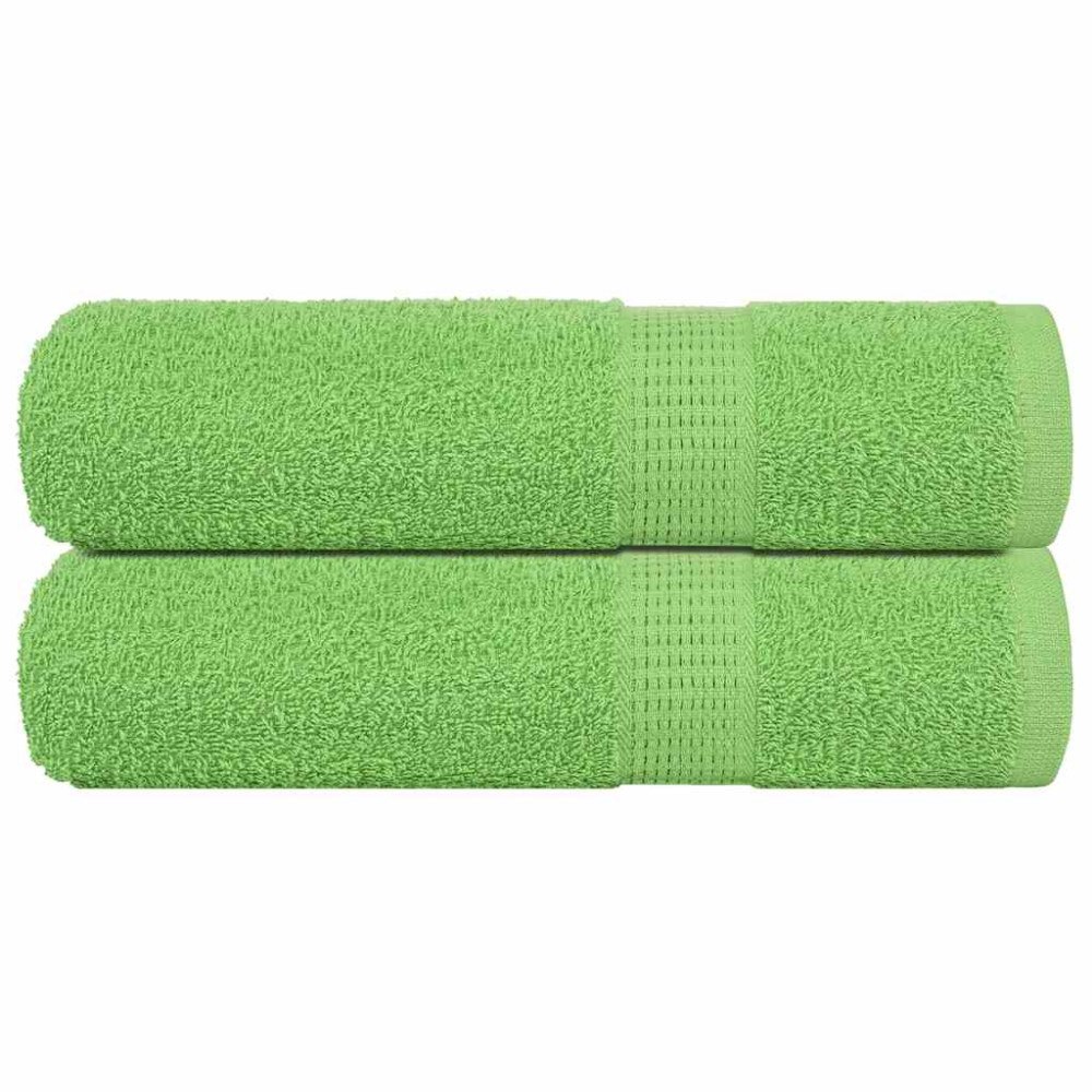 vidaXL Handdukar 2 st äppelgrön 50x100 cm 360 gsm 100% bomull