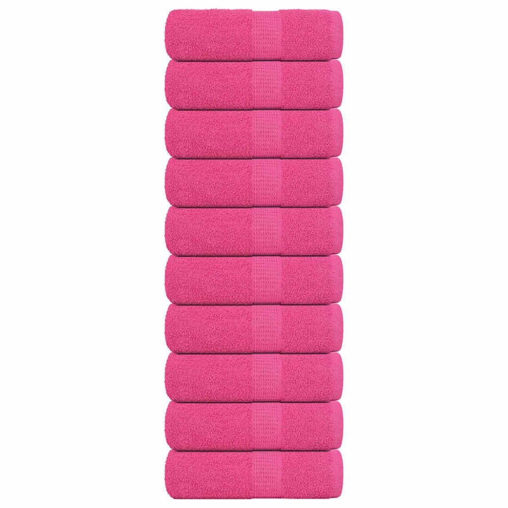 vidaXL Tvätthanddukar 10 st FROGN Rosa 30x30 cm 100% Bomull