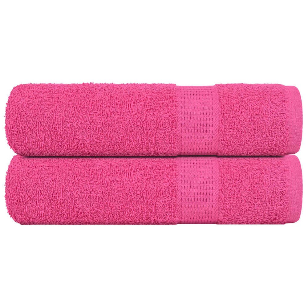 vidaXL Handdukar 2 st rosa 50x100 cm 360 gsm 100% bomull