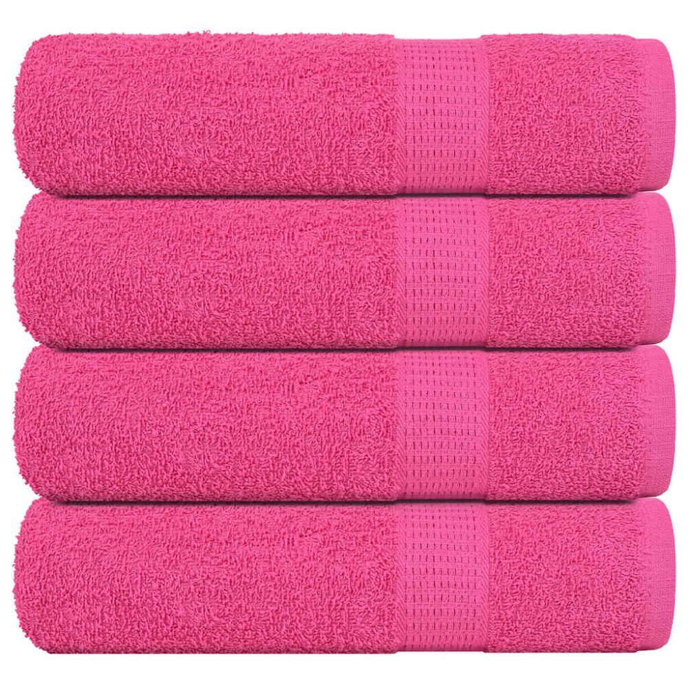 vidaXL Duschhanddukar 4 st rosa 70x140 cm 360 gsm 100% bomull