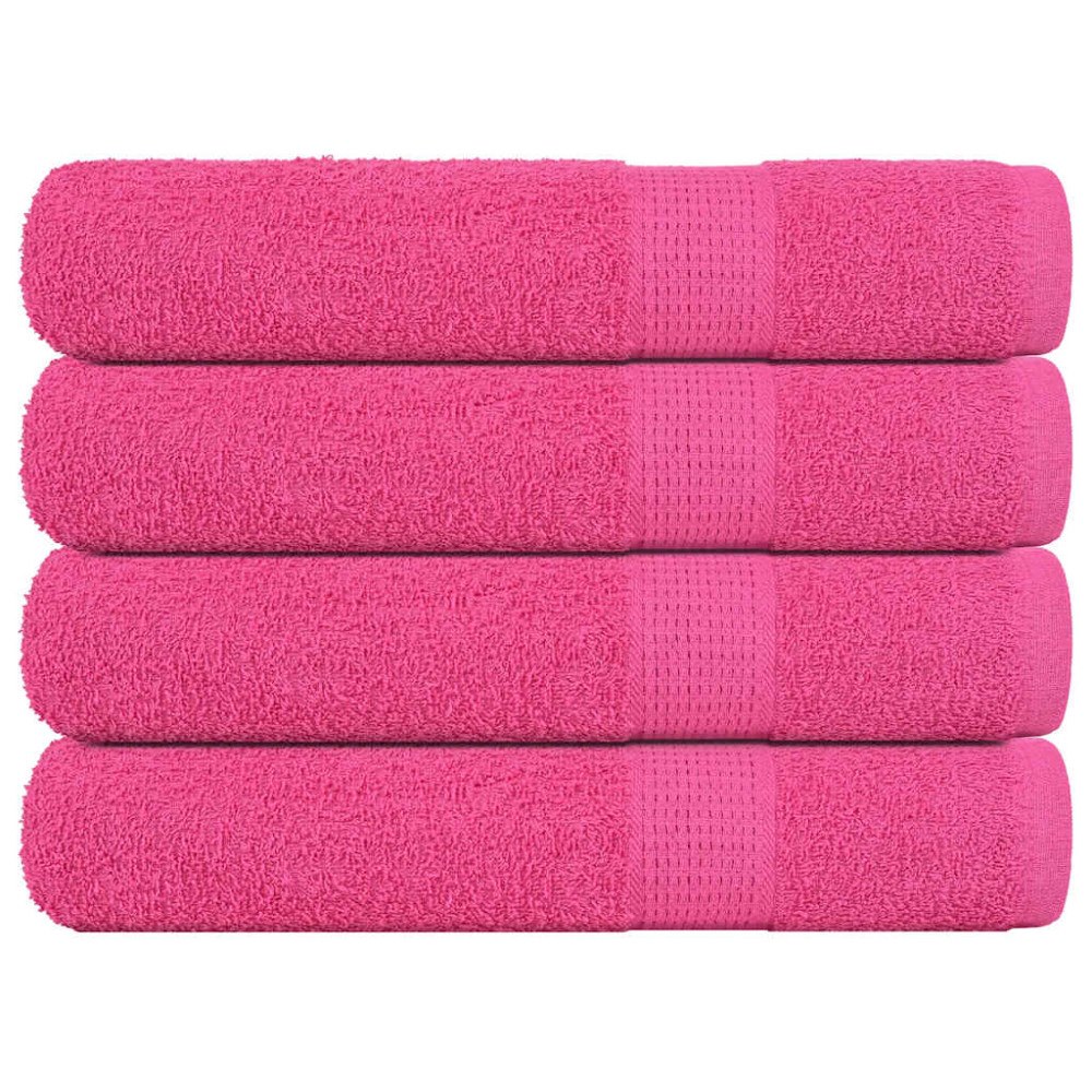 vidaXL Bastuhanddukar 4 st rosa 80x200 cm 360 gsm 100% bomull