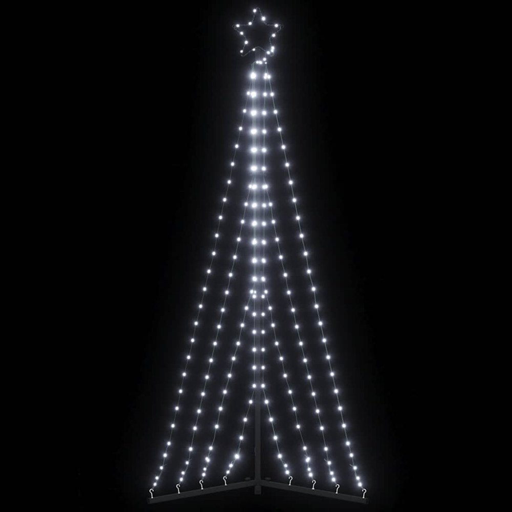 vidaXL LED julgran 339 LEDs kallvit 180 cm