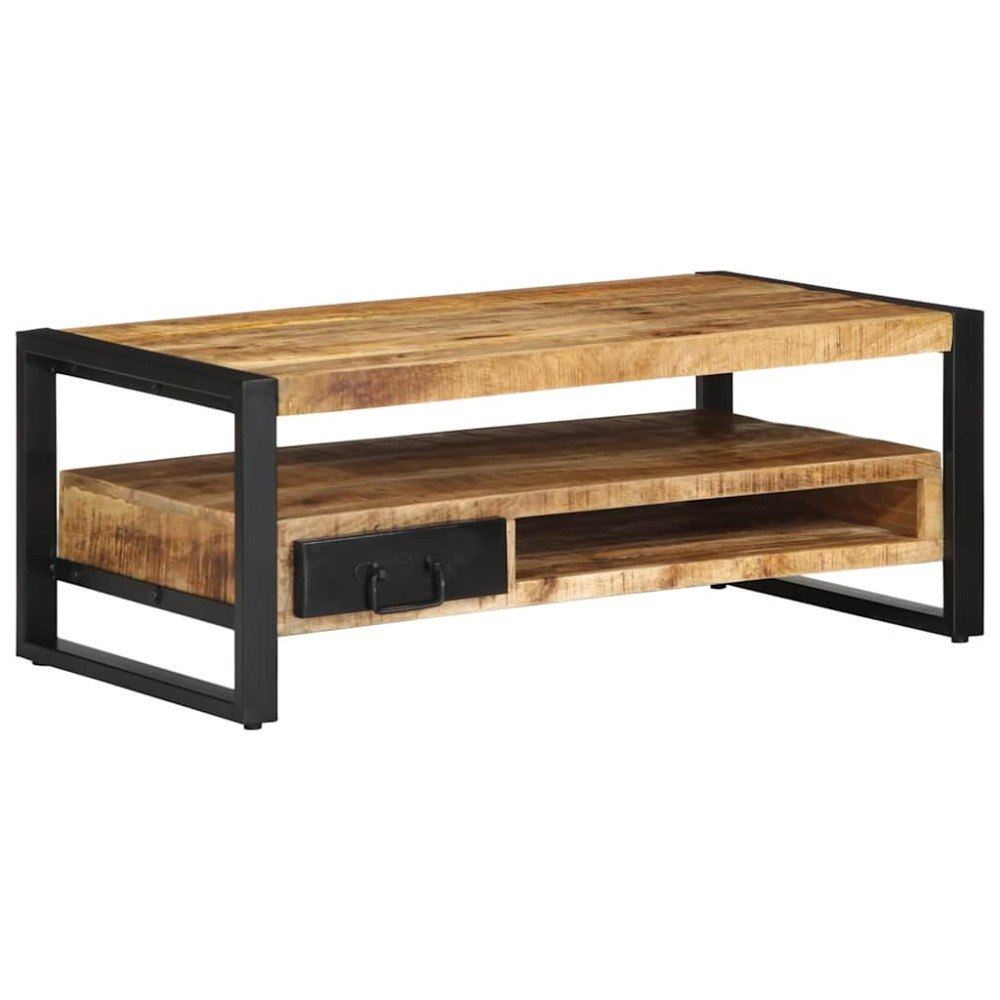 vidaXL Soffbord 90x50x36 cm massivt grovt mangoträ