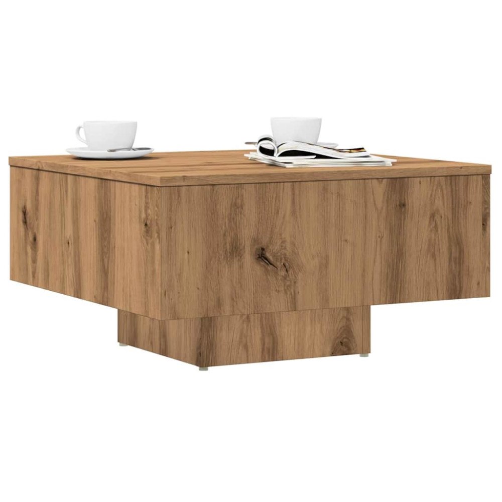 vidaXL Soffbord artisan ek 60x60x31,5 cm konstruerat trä