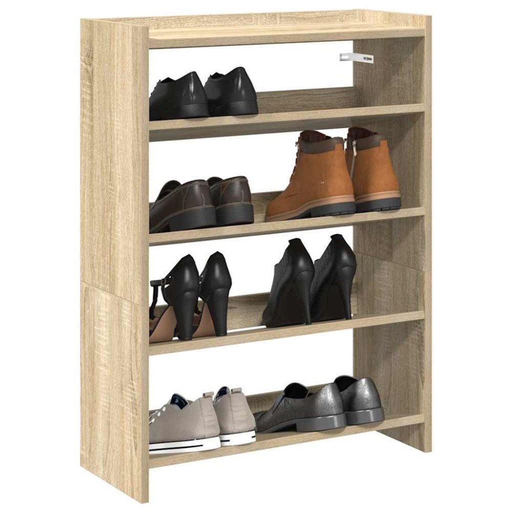 vidaXL Skohylla sonoma-ek 60x25x81 cm konstruerat trä