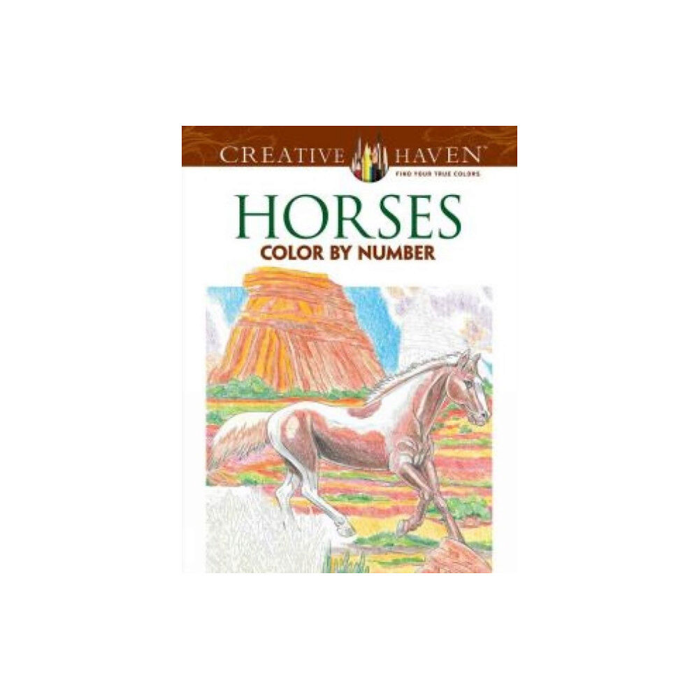 Dover publications inc. Creative Haven Horses Color by Number Coloring Book (häftad, eng)