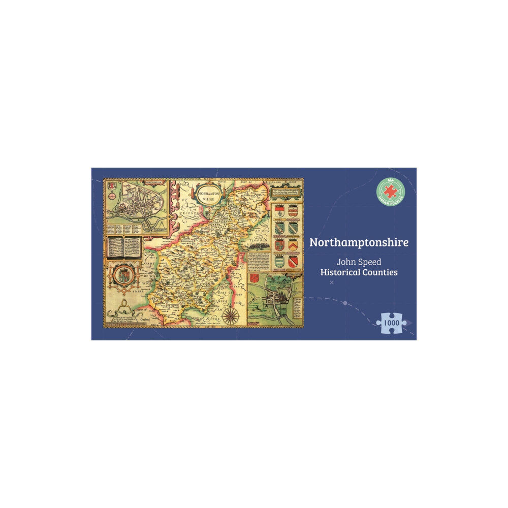 ALL JIGSAW PUZZLES Northamptonshire Historical 1610 Map 1000 Piece Puzzle (häftad, eng)