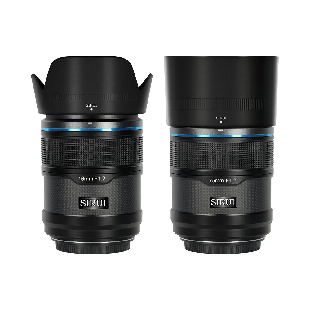 SIRUI Sirui Sniper Lens APS-C AF Kit 16 & 75mm F1.2 E-Mount Black Carbon