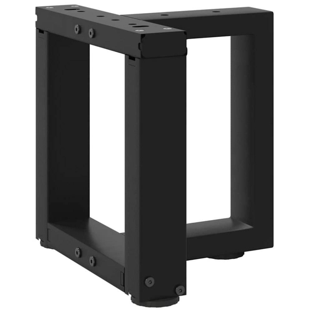 vidaXL Soffbordsben T-formade 2 st svarta 30x25x(30-31) cm stål