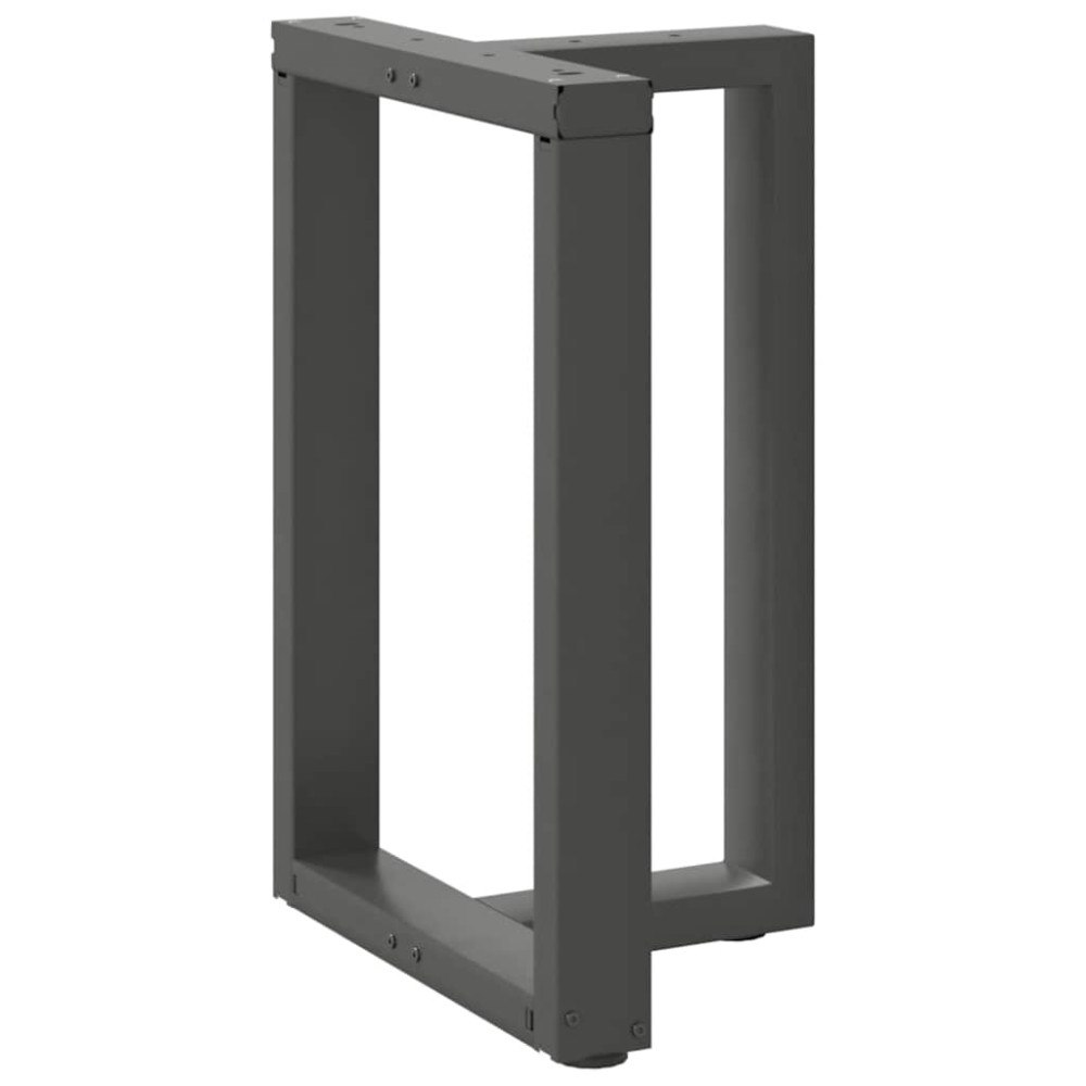 vidaXL Matbordsben T-formade 2 st antracit 50x35x(72-73) cm stål