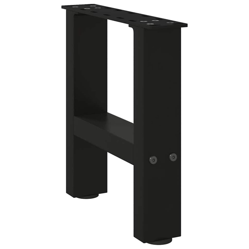 vidaXL Soffbordsben svarta 2 st 40x(30-31) cm stål