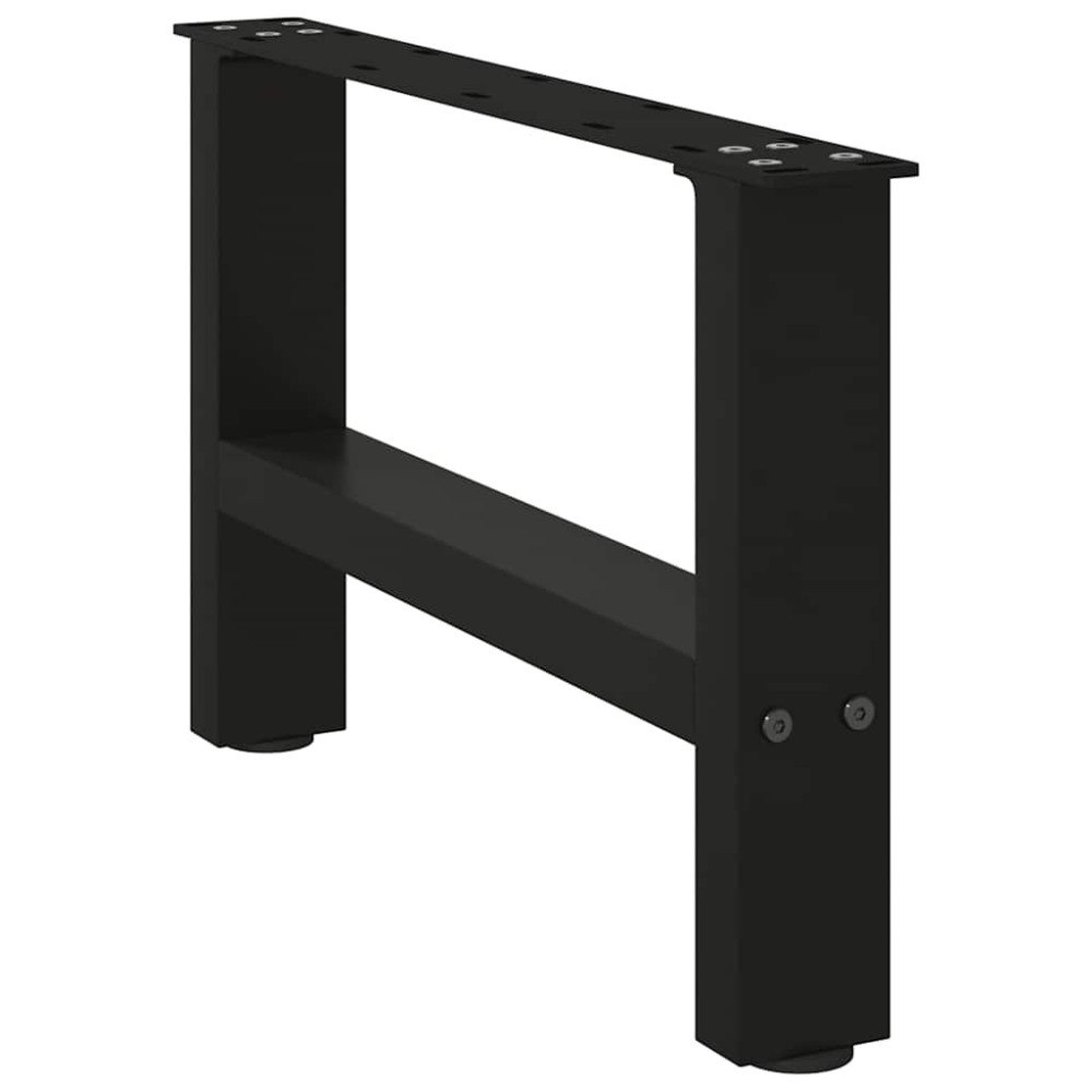 vidaXL Soffbordsben svarta 2 st 50x(30-31) cm stål
