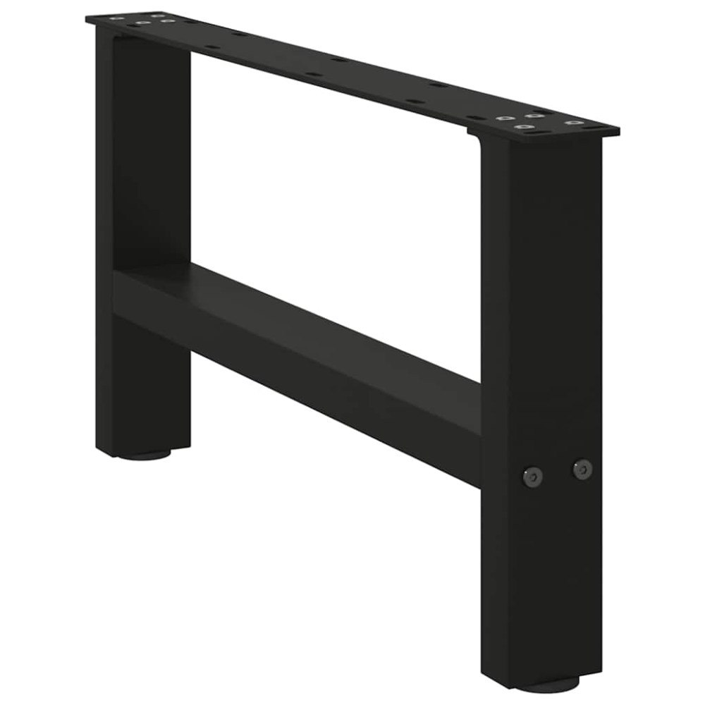 vidaXL Soffbordsben svarta 2 st 60x(30-31) cm stål