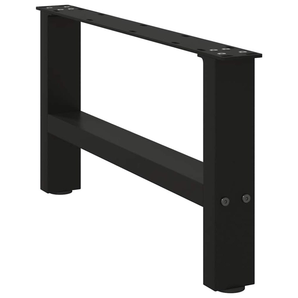 vidaXL Soffbordsben svarta 2 st 70x(30-31) cm stål