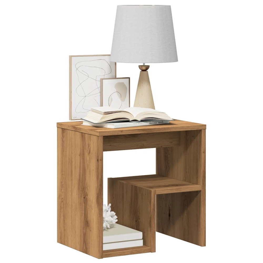 vidaXL Sängbord 2 st ek 40x30x40 cm konstruerat trä