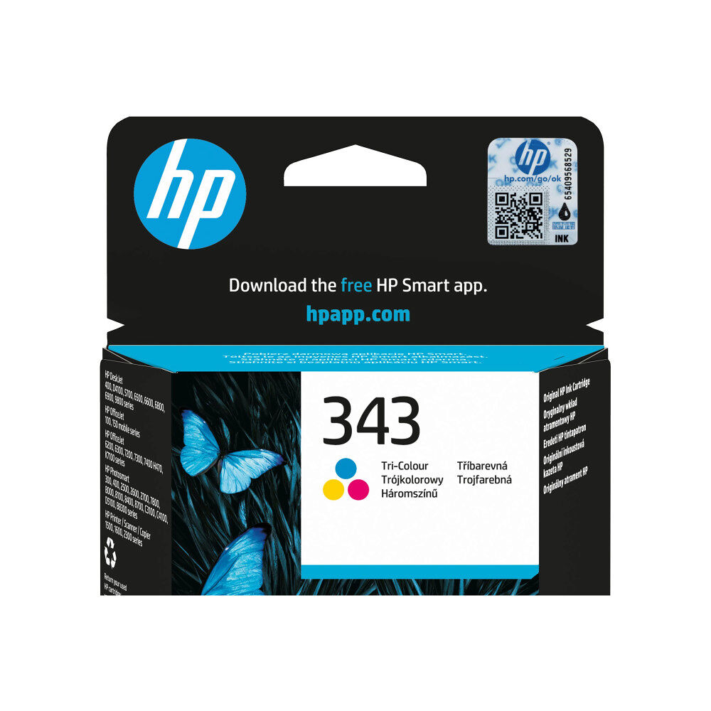 Hewlett-Packard HP 343 - färg (cyan, magenta, gul) - original - bläckpatron
