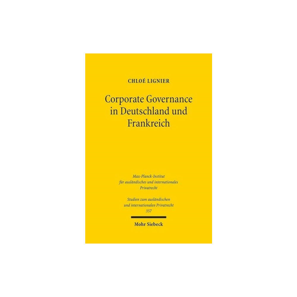 Mohr Siebeck Corporate Governance in Deutschland und Frankreich (häftad, ger)