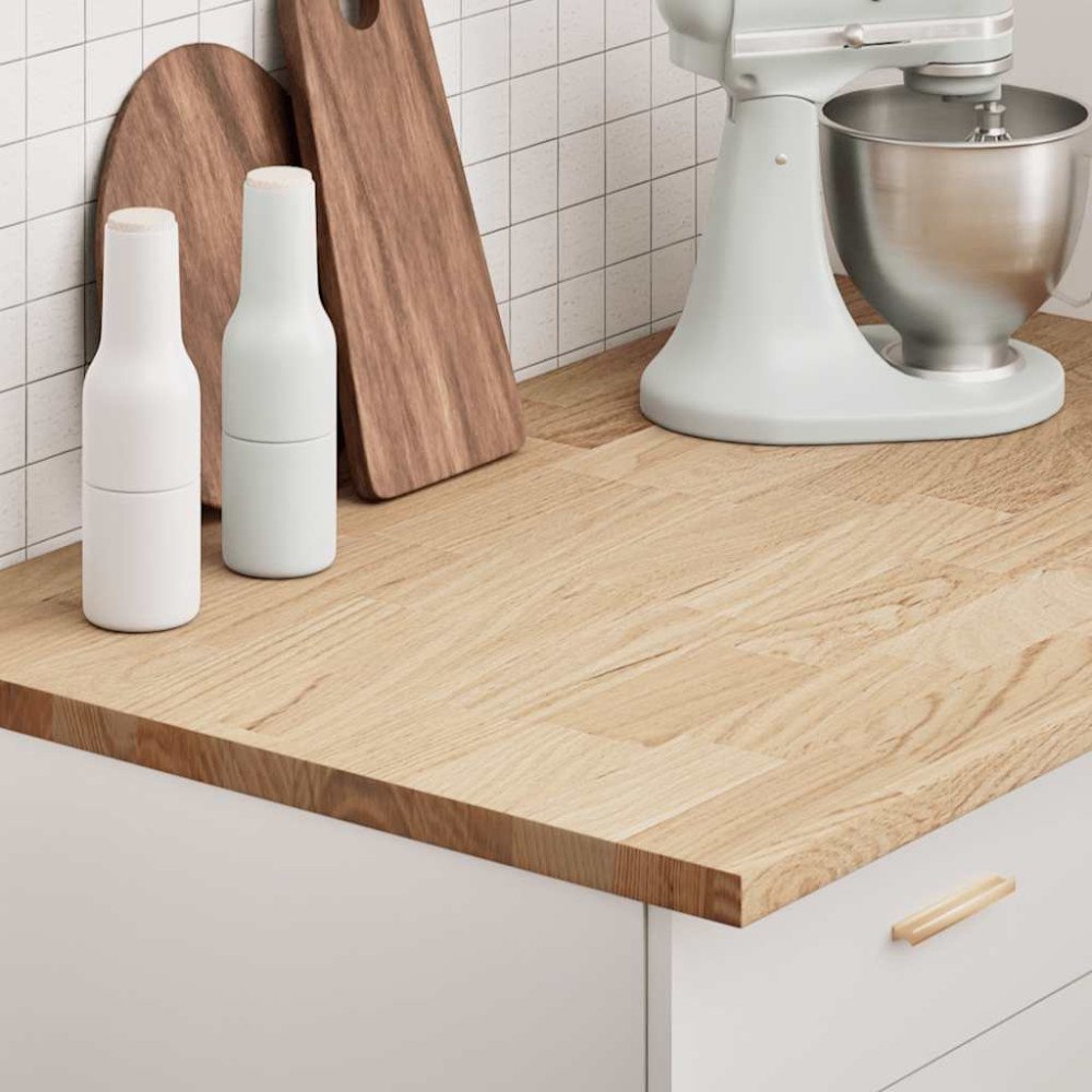 vidaXL Köksbänkskiva 100x63,5x2,7 cm massiv ek rektangulär