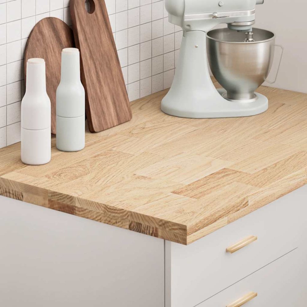 vidaXL Köksbänkskiva 100x63,5x4 cm massiv ek rektangulär