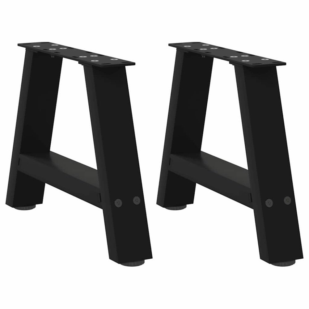 vidaXL Soffbordsben A-formade 2 st svarta 50x(30-31) cm stål