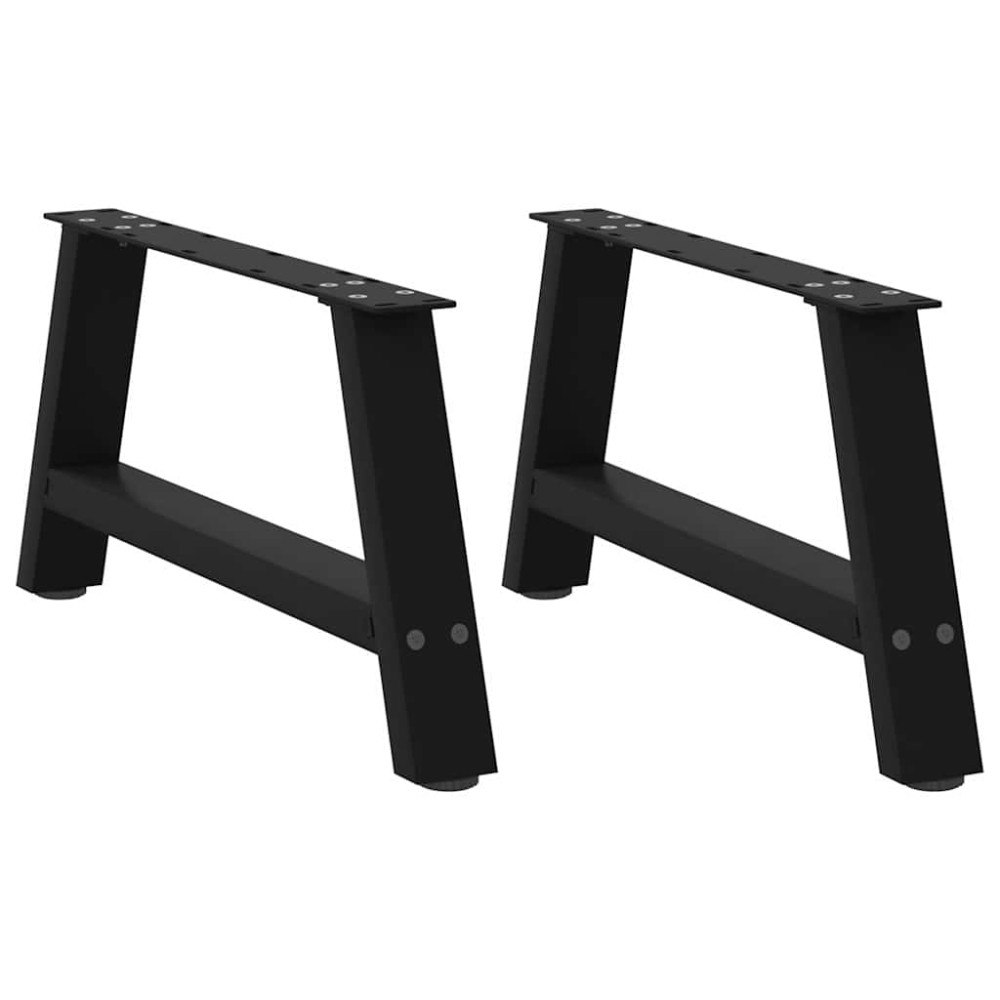 vidaXL Soffbordsben A-formade 2 st svarta 60x(30-31) cm stål