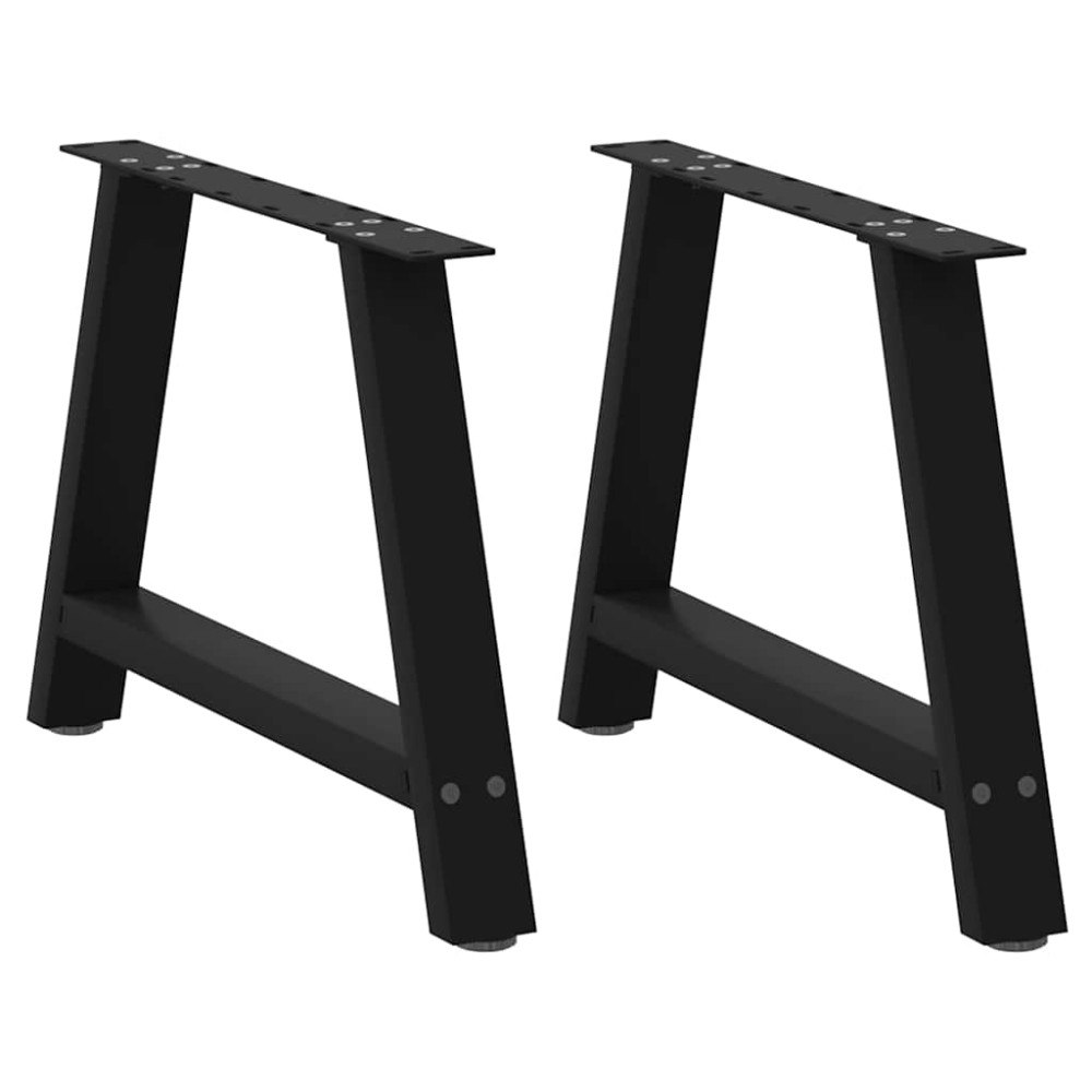 vidaXL Soffbordsben A-formade 2 st svarta 70x(42-43) cm stål