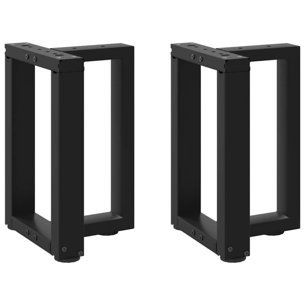 vidaXL Soffbordsben T-formade 2 st svarta 28x25x(42-43) cm stål