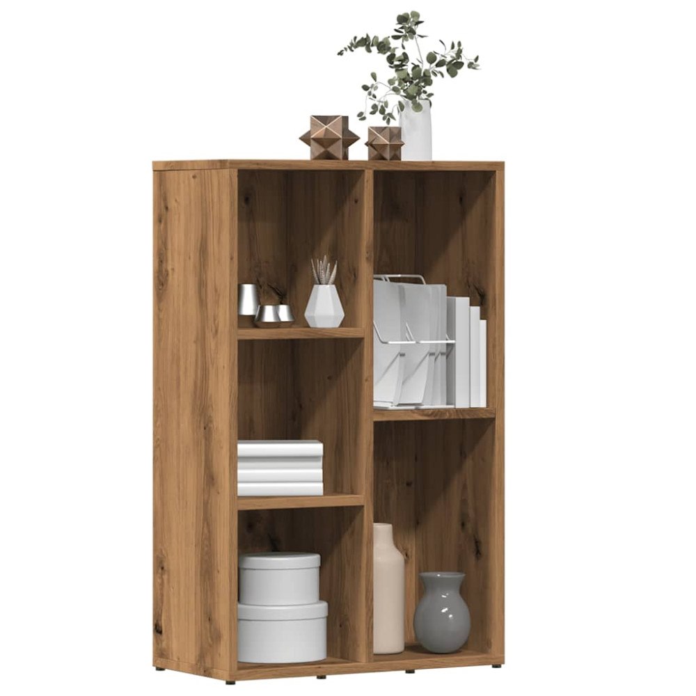 vidaXL Bokhylla artisan ek 50x25x80 cm konstruerat trä