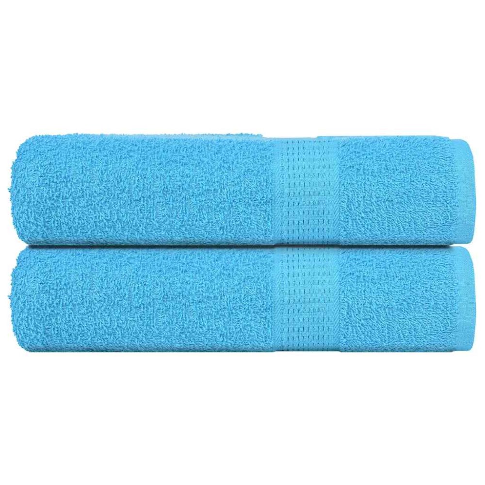 vidaXL Duschhanddukar 2 st turkos 70x140 cm 360 gsm 100% bomull