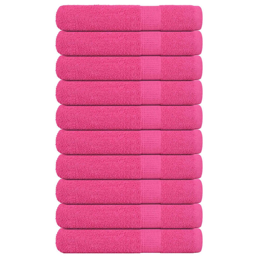 vidaXL Bastuhanddukar 10 st rosa 80x200 cm 360 gsm 100% bomull