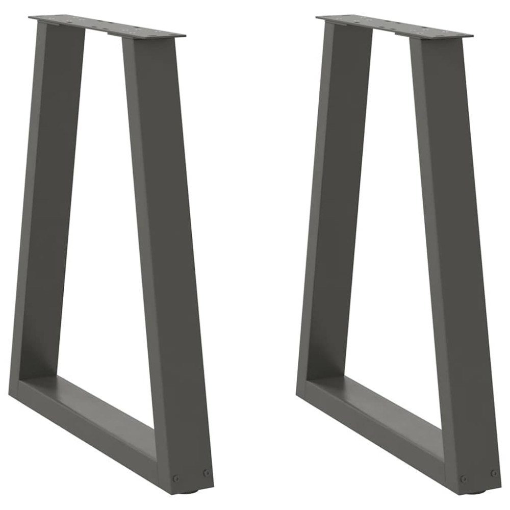 vidaXL Matbordsben V-formade 2 st antracit 60x(72-73) cm stål