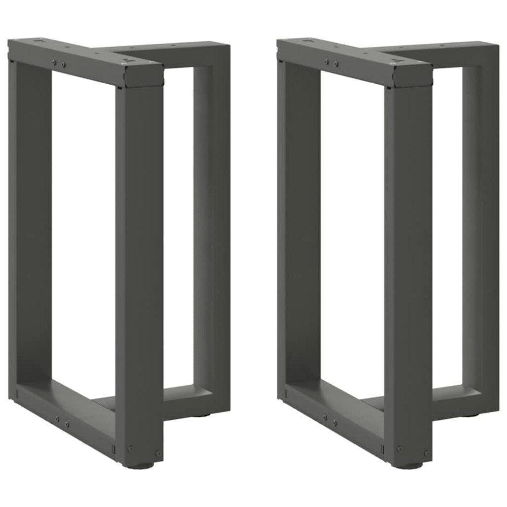 vidaXL Matbordsben T-formade 2 st antracit 60x35x(72-73) cm stål