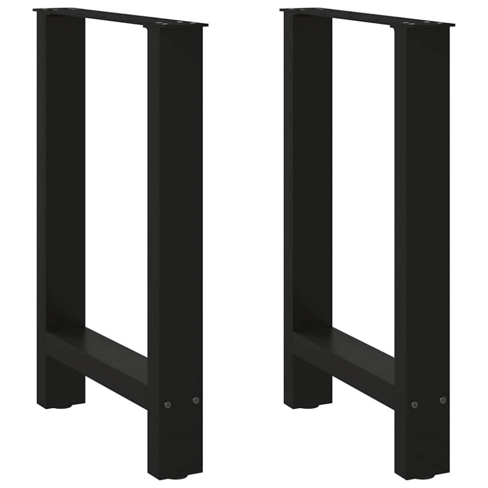 vidaXL Matbordsben svarta 2 st 50x(72-73) cm stål